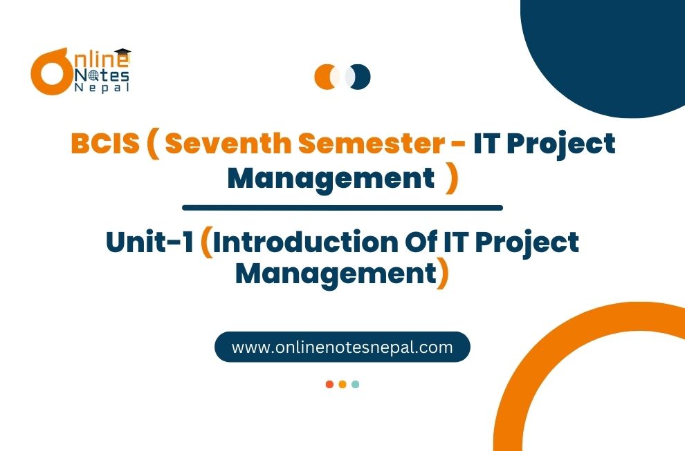 Unit I: Introduction Of IT Project Management